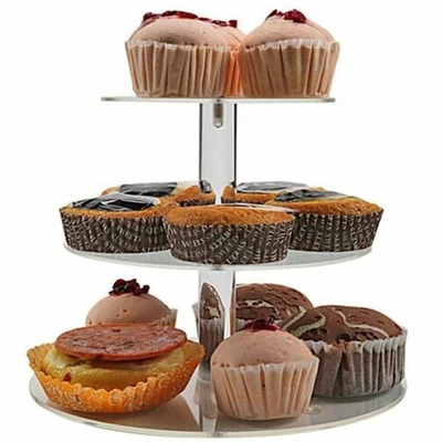 Kuchenständer Präsentationsständer 3 Schichten Acryl Cupcake Ständer Dessert - Bild 1 von 4