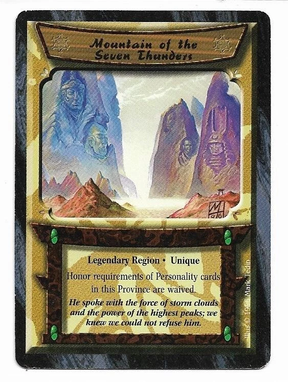 L5R: *MOUNTAIN OF THE SEVEN THUNDERS* - AoD - Legend of the Five Rings CCG - Image 1 of 1