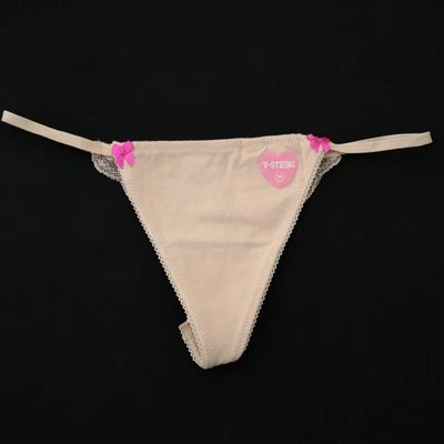 Новый Victoria's Secret винтажный розовый заниженной кружева V-струнные стринги трусики маленький - Изображение 1 из 4