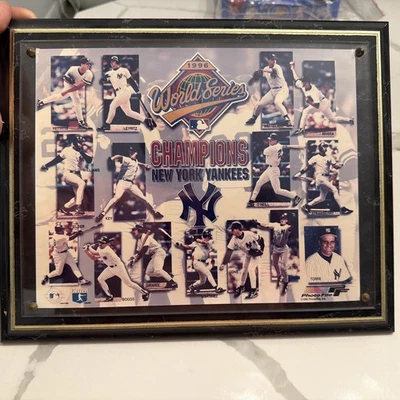 Placa de madera vintage de los campeones de la Serie Mundial de los Yankees de Nueva York 1996   Foto 1 de 3
