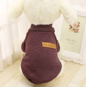 Pet Dog Classic Knitwear Sweater Soft Fleece Dog Coat Soft Thickening Warm Pu... - Picture 1 of 5