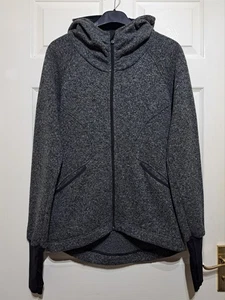 Sweaty Betty Running Hoodie Women's S Full Zip Insulated Inner Sleeves Grey - Picture 1 of 11