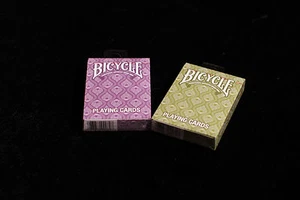 2 Deck Set Peacock Bicycle - Magic Trick Playing Cards Purple Green Floral style - Picture 1 of 3
