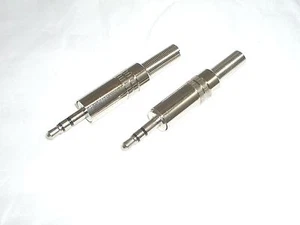 PHILMORE 502M 3.5mm SHIELDED METAL STEREO AUDIO PHONO PHONE PLUG CONNECTOR 2PCS - Picture 1 of 2