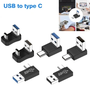 Adaptador USB A macho a tipo C macho OTG adaptador de ángulo conector de datos cargador teléfono - Imagen 1 de 11