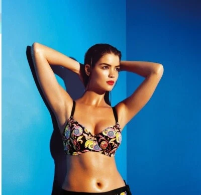 32F-FREYA SAMARA U/W PADDED SWEETHEART-BIKINI BRA-12-14-TIE BRIEF-SET-BLACK* - Image 1 of 3