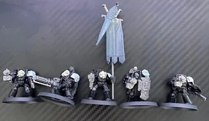 warhammer 40k - x5 SM Terminators (kitbashed) assembled/partially painted, used. - Picture 1 of 11