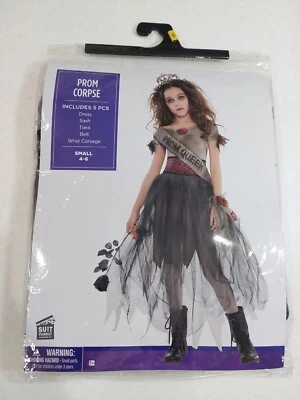 NUEVO Baile de graduación Cadáver Zombie Niña Vestido Conjunto Halloween Niño Disfraz Talla Pequeña (4-6) Foto 1 de 4