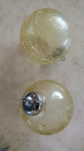 Christmas vintage Crackle Glass Kugel Ornaments (2) - Picture 1 of 4