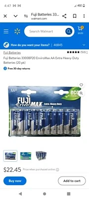 60 BATERÍAS AA Fuji Enviromax Baterías AA Extra Resistentes 3-20pk 3300BP20  Foto 1 de 3
