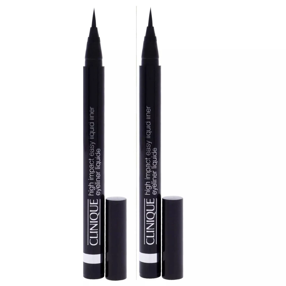 批量 2 * Clinique High Impact Easy 液体衬里 01 黑色 0.02 盎司/0.67 克 正装 — 第 1/1 张图片