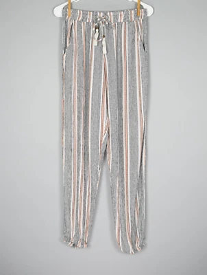 Pantalones de chándal cómodos con cordón a rayas harén ANGIE talla mediana Foto 1 de 4