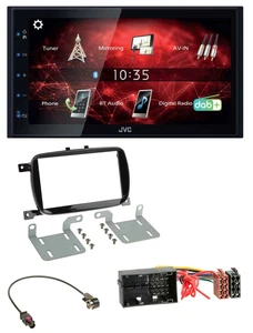 JVC DAB USB Bluetooth 2DIN MP3 Autoradio für Fiat 500X ab 2016 klavierlack schwa - Bild 1 von 6