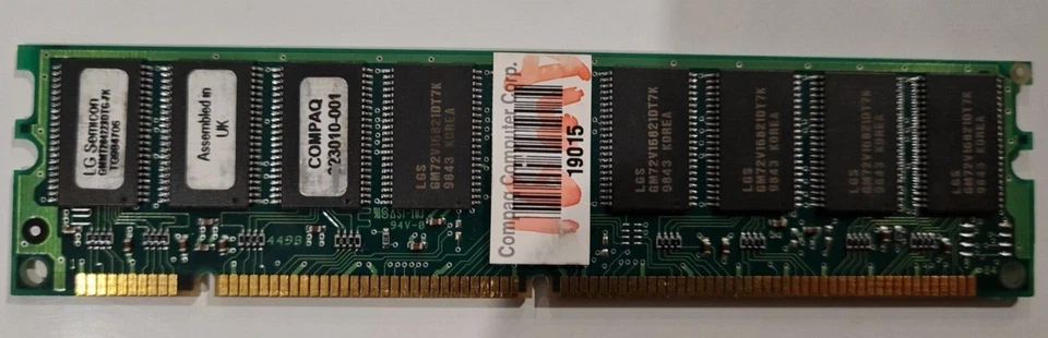 1 x HP 323010-001 16MB 100MHz PC100 non-ECC Unbuffered CL2 168-Pin DIMM 3.3V RAM - Image 1 of 2