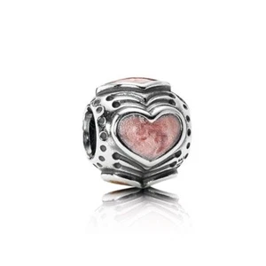 Genuine Pandora Charm "Pink Boudoir" Hearts - 790591EN28 - retired - Picture 1 of 1