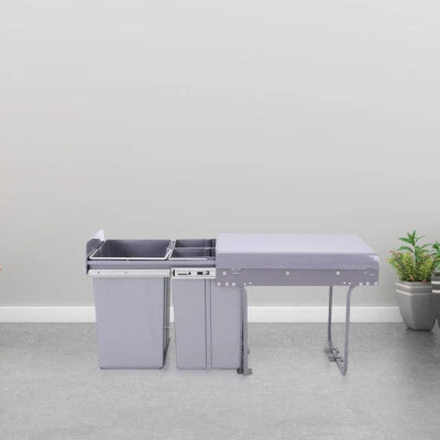 Recycle Bin Pull Out Kitchen Cabinet Waste Bin 30/40L Sorter Soft Close Dust Bin - Image 1 of 4