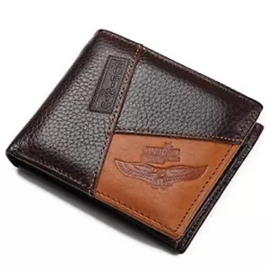 GUBINTU Genuine Leather Men Wallets Coin Pocket Zipper Real Men's Leather Wallet - Picture 1 of 7