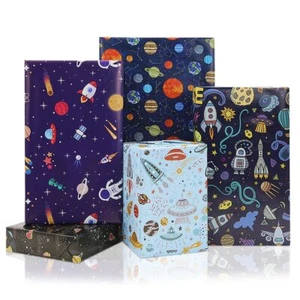 Birthday Wrapping Paper For Kids Boys Girls Space Lover Outer Space Wrapping ... - Picture 1 of 7