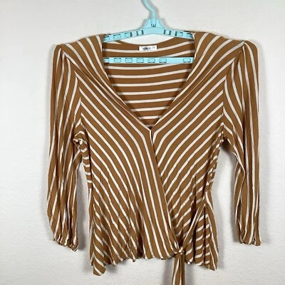 Doublju Womens Shirt Sz 2XL Long Sleeve Top Pullover Striped Soft Excellent - Image 1 of 4