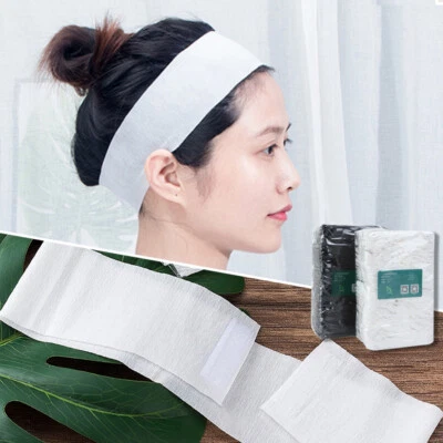 100Pcs Disposable Elastic Headband Salon Beauty Hair Turban Bathing Headband - image 1 of 4