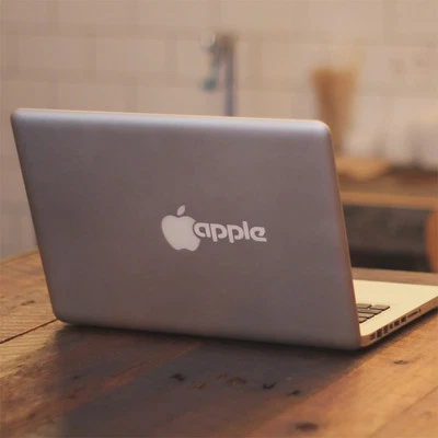 Die Cut Decal Sticker for Retro Apple Logo Macbook Air Pro Laptop Car Window Art - Image 1 of 4