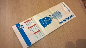 VINTAGE CAMPING GAZ LUMOGAZ T206 INSTRUCTION SHEET GAS LAMP SPARE PART 1990 - Picture 1 of 5