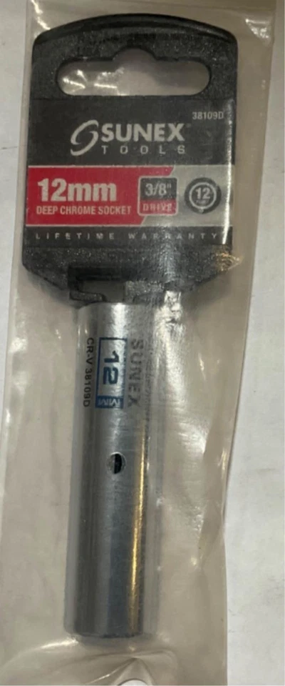 Sunex 38109D 3/8" Drive 12mm Deep 12pt. Socket - Image 1 of 1