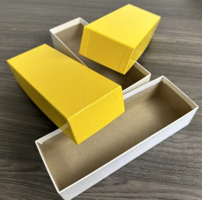 REBOXX Suydam Empty Boxes 10” X 3.5” X 2.25" Inside Dim. Yellow (2 Pack) NEW! - Image 1 of 4