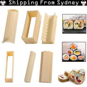 3PCS DIY Sushi Maker Making Kit Rice Roller Mold Set for Beginners Kitchen Tool