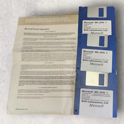 Microsoft MS-DOS Version 5.0 WIN Laboratories COMPLETE System Disk & Users Guide - Image 1 of 4