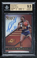 2014-15 Select Signatures Copper Prizm /49 Karl Malone BGS 9.5 GEM MINT Auto HOF