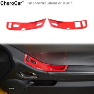 Cubierta de panel de interruptor de elevación de ventana interior para Chevrolet Camaro 2010-2015 rojo - Imagen 1 de 12