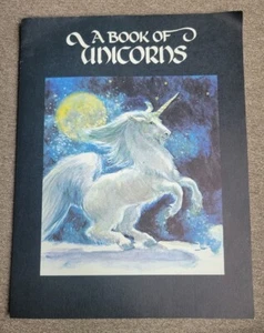 "A Book Of Unicorns" Welleran Poltarnees 1978 Vintage Art Litho Print Book - Picture 1 of 6