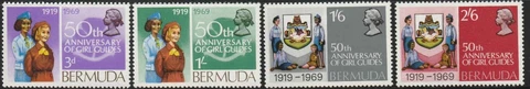 Bermuda Stamps 1969 SC# 230-233 Girl Guides ' MNH FREE SHIP Cover