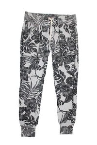NSF grau bedruckt French Terry Baumwolle Kordelzug mittelhoher Bund Jogginghose Sweathose Small - Bild 1 von 6
