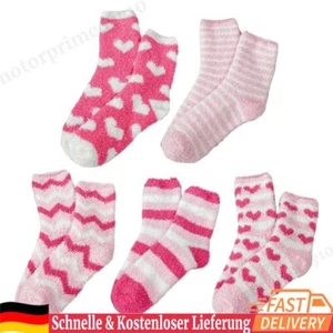 5 Pairs Fuzzy Socks Soft Coral Fleece Socks Cute Furry Stockings for Women Girls - Bild 1 von 11