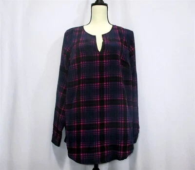 Ava and Viv Womens Multicolor Plaid Tunic Top Plus Size X - Image 1 of 4