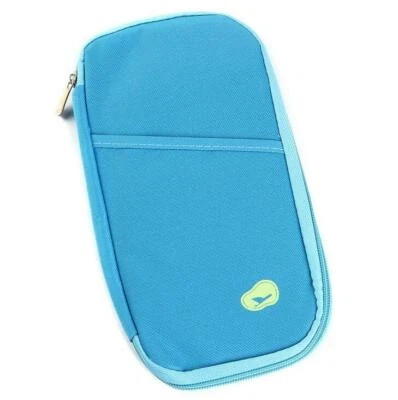 Porta pasaporte familiar RFID bolso sin asas organizador de documentos de viaje pasaporte billetera Foto 1 de 4