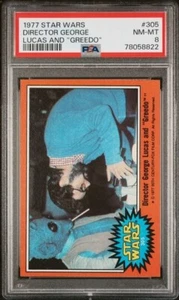 1977 Topps STAR WARS Card #308 Directing the Cantina Creatures PSA 7 NM - Picture 1 of 2