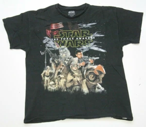 Star Wars Force Awakens Black Short Sleeve Graphic T-Shirt XL Youth X-Large CC16 - Picture 1 of 4