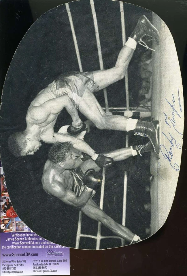 Randy Turpin Jsa Coa Authentic Hand Signed Round 7x9 Rare Photo Autograph - Image 1 of 1