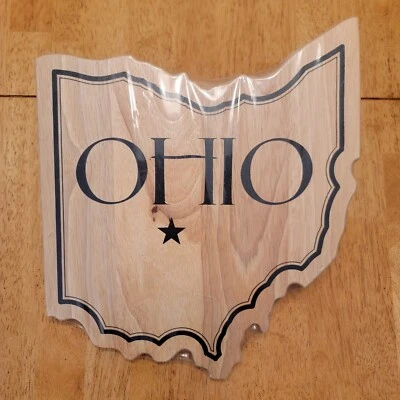 Farberware Ohio State Shaped Wooden Cutting Board 11x10 Medium Size Map Design - Image 1 of 4