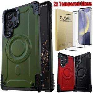 For Samsung Galaxy S24/S24 Plus/S24 Ultra Lens Stand Case Cover Screen Protector - Picture 1 of 30