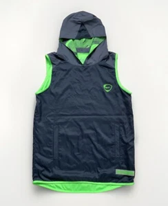 NIKE MENS SLEEVELESS SOCCER SHIRT HOODED FOOTBALL RUNNING WALKING Y2K STYLE - Picture 1 of 8