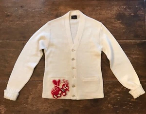 VINTAGE 1950’s Sears Freeburg Hornets Student High School Athletic SWEATER S - Picture 1 of 5