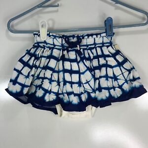 OshKosh Genuine Kids Baby Girls Size 12 Months Skirt Set Blue White Tie Dye