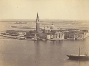 San Giorgio Maggiore Panorama Venezia Old Photo 1860 - Bild 1 von 3