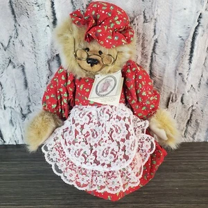Kimbeary's Originals, Mrs. Claus Grandma Teddy Bear Christmas Dress #19072 SEE - Picture 1 of 10