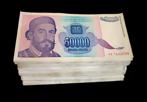 250 Pcs x Yugoslavia 50000 (50,000) Dinara Banknotes, 1993 P-130 - Picture 1 of 2