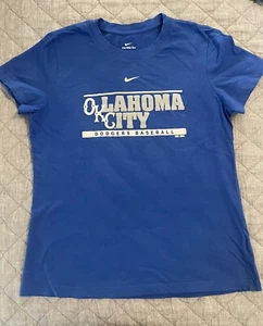 Nike Oklahoma City Dodgers MiLB Shirt; Womens Blue Short Sleeve Size Medium - Picture 1 of 4